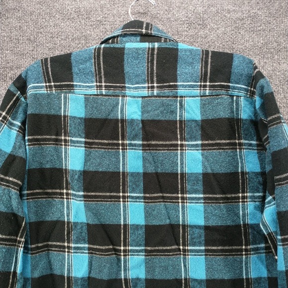 Backpacker Men's Flannel Shirt Multicolor M 15-15.5 Long Sleeve Plaid Acrylic - Picture 4 of 11